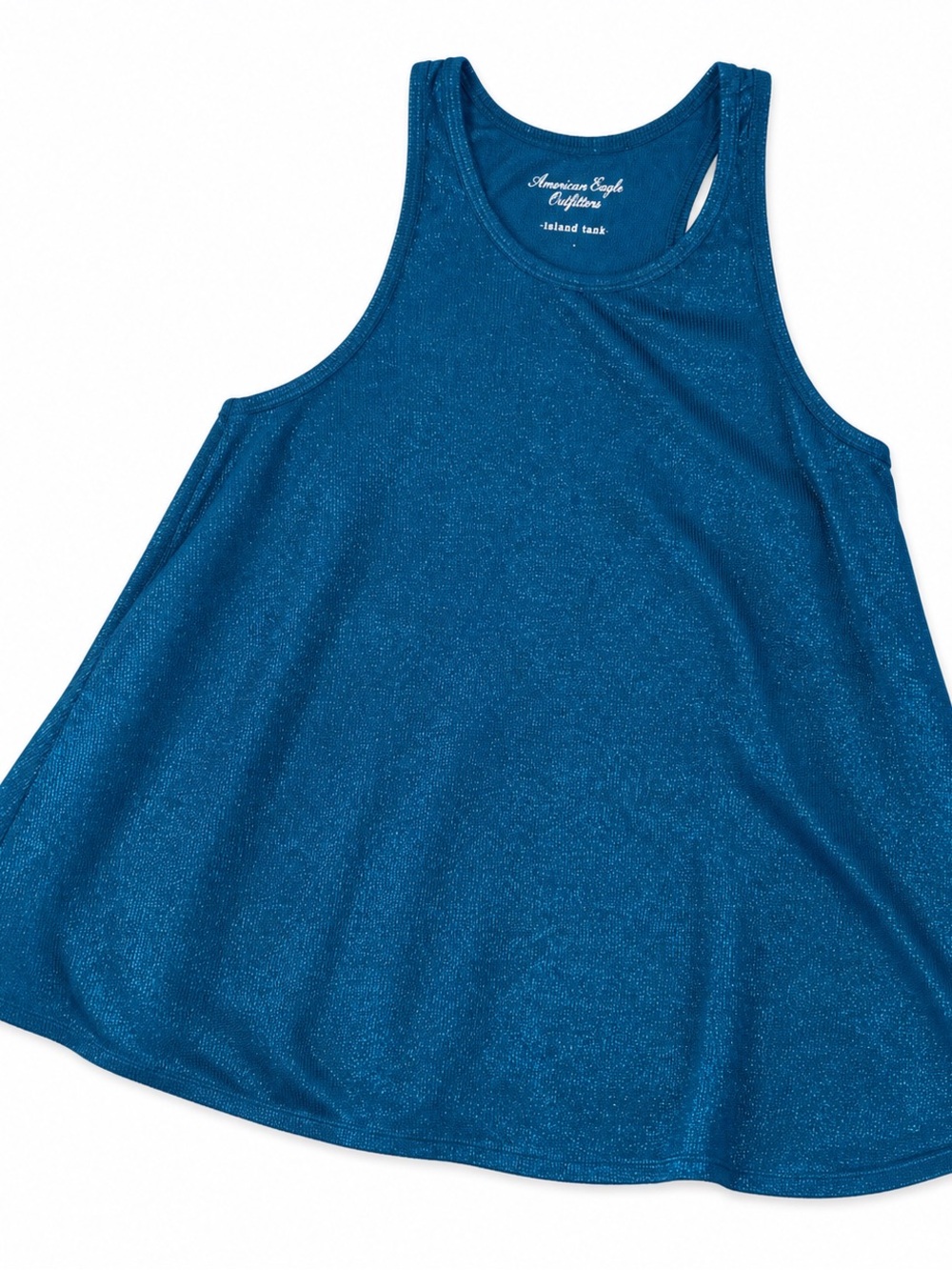 American Eagle Outfitters Girls' Teal Shimmer Tank